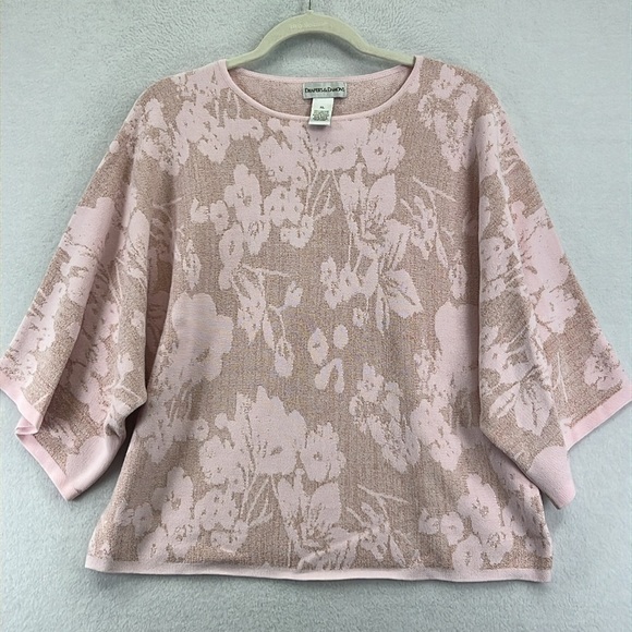 Draper’s & Damons Sweaters - Draper’s & Damons Women’s Pullover Sweater XL Pink 3/4 Sleeves Beautiful EUC